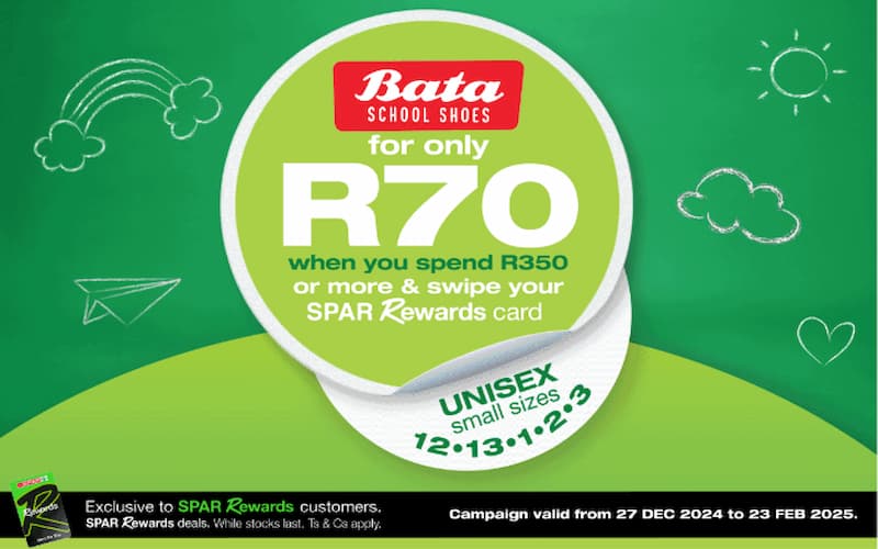 Kids & Babies Online Giveaways South Africa: Win Bata School Shoes for R70. Hosted by SPAR.