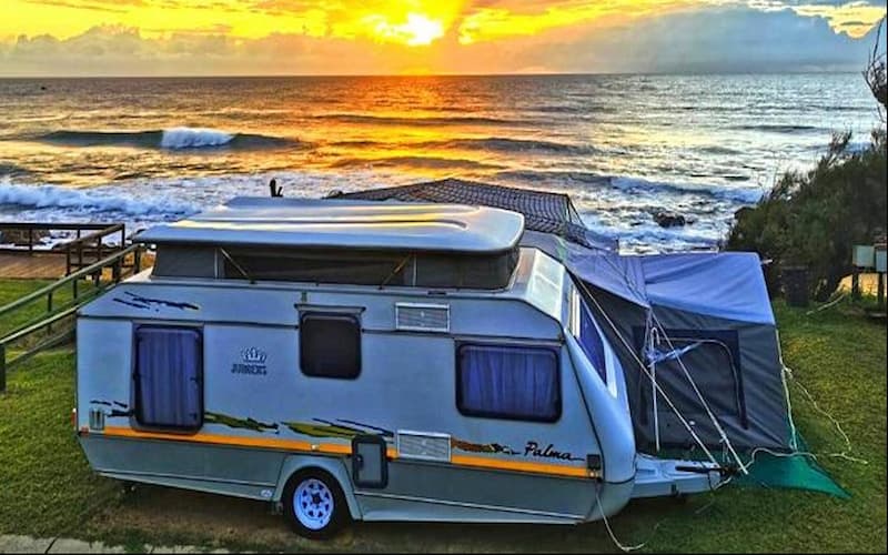 Travel & Vacations Online Competitions South Africa: Win a 7-Night Camping Experience for a Family of 5 at Scottburgh Caravan Park. Hosted by Giving More.