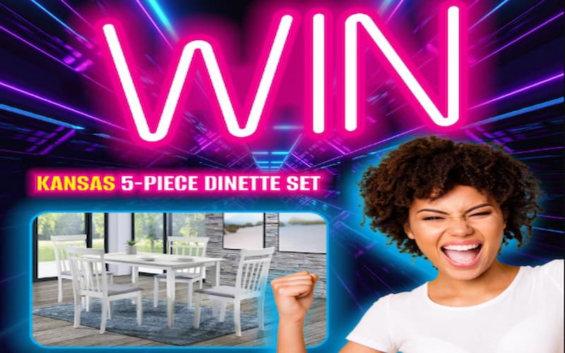 Appliances & Furniture Online Giveaways South Africa: Win a Kansas 5-Piece Dinette Set. Hosted by Best Electric.