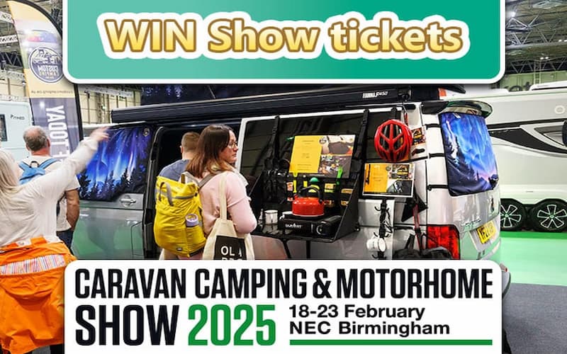 Movies & Entertainment Online Giveaways UK: Win tickets worth £33 to the 2025 Caravan, Camping & Motorhome Show. Hosted by Latest Deals.