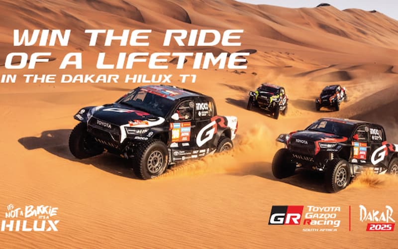 Recreational Online Competitions South Africa: Win a ride in a Dakar Hilux T1 vehicle valued at R10,000. Hosted by OFM.