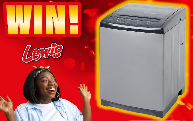 Appliances & Furniture Online Giveaways South Africa: Win a Kelvinator 11KG washing machine. Hosted by Lewis Stores.